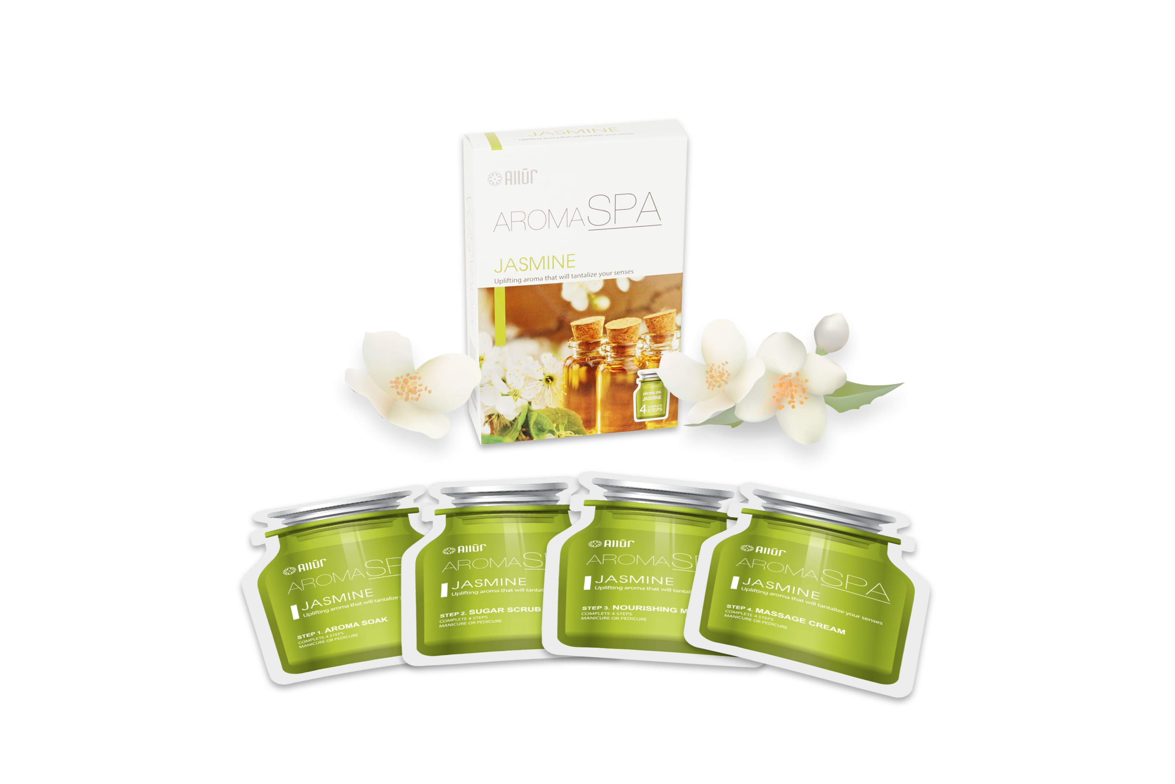 Aroma Spa / Jasmine 4 Step Pedicure Box-ALL26619