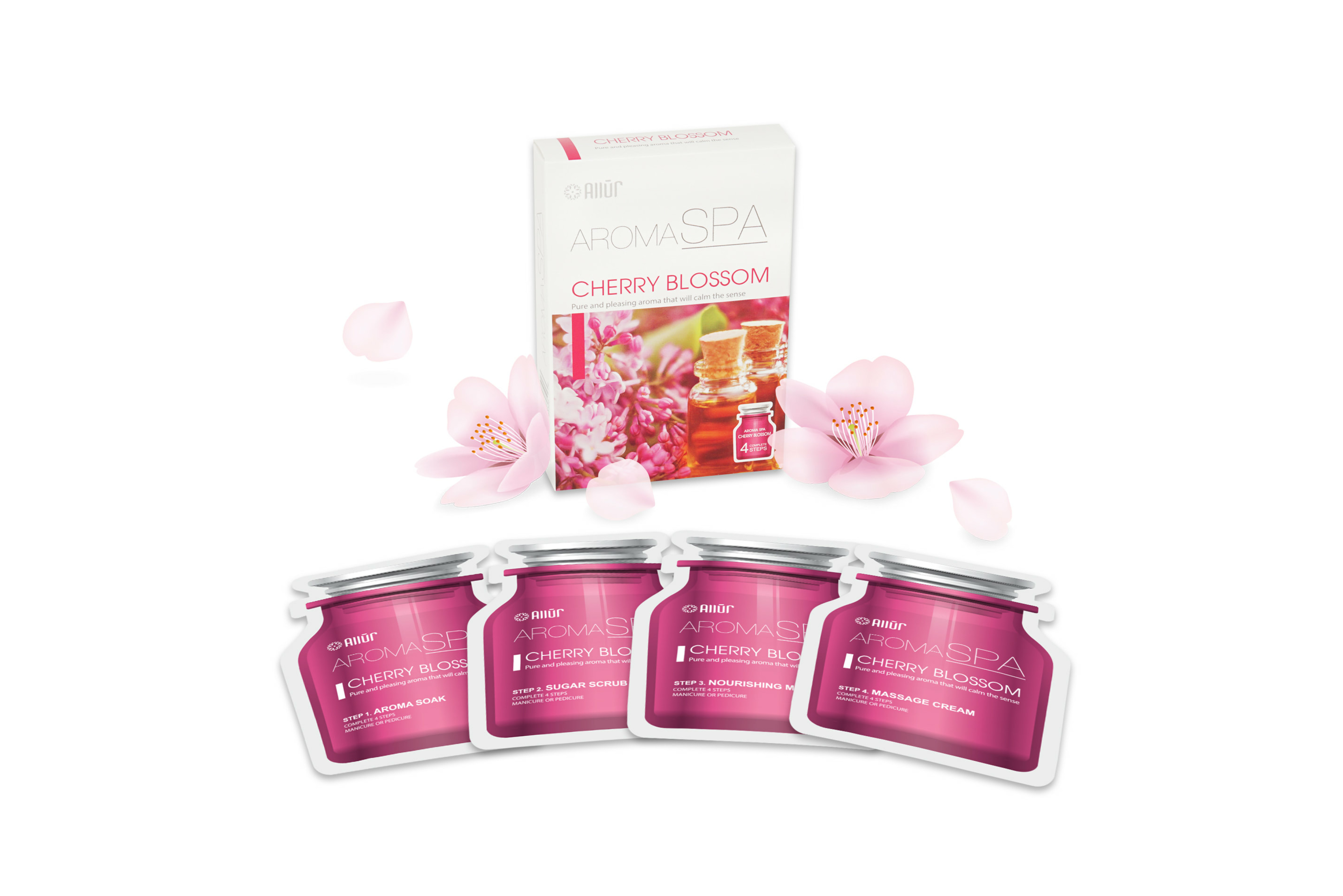 Aroma Spa / Cherry Blossom 4 Step Pedicure Box-ALL26676