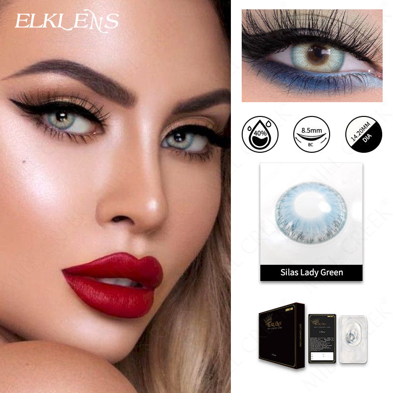 ELKLENS NOUGAT BLUE PRESCRIPTION COLORED CONTACT LENSES