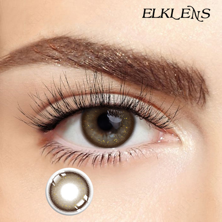 ELKLENS BLING BROWN PRESCRIPTION COLORED CONTACT LENSES