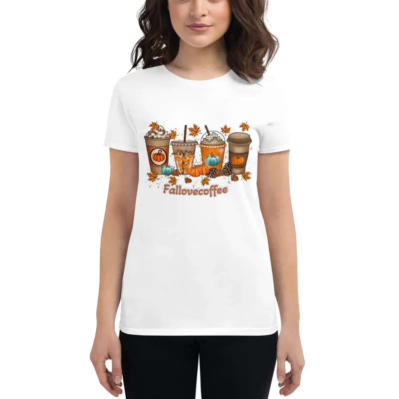 Fall-Love-coffee-Women's short sleeve t-shirt
