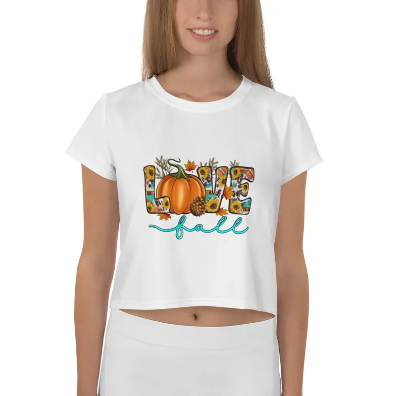 Fall in love Crop Tee
