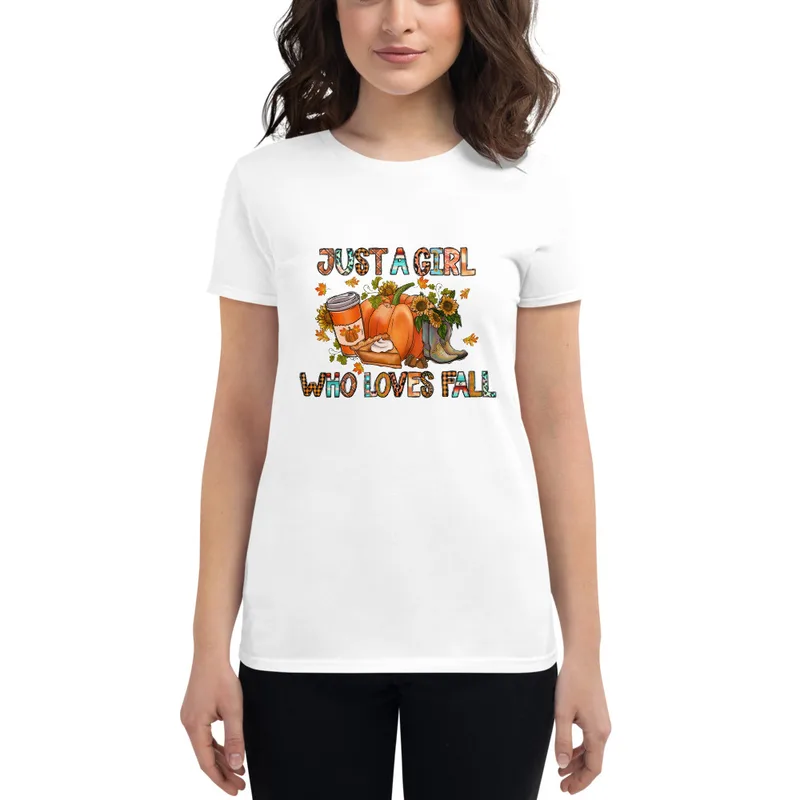 Just a girl who loves fall-Women's short sleeve t-shirt