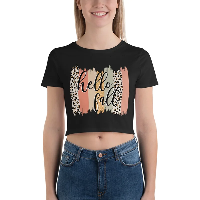 Hello fall- Women’s Crop Tee